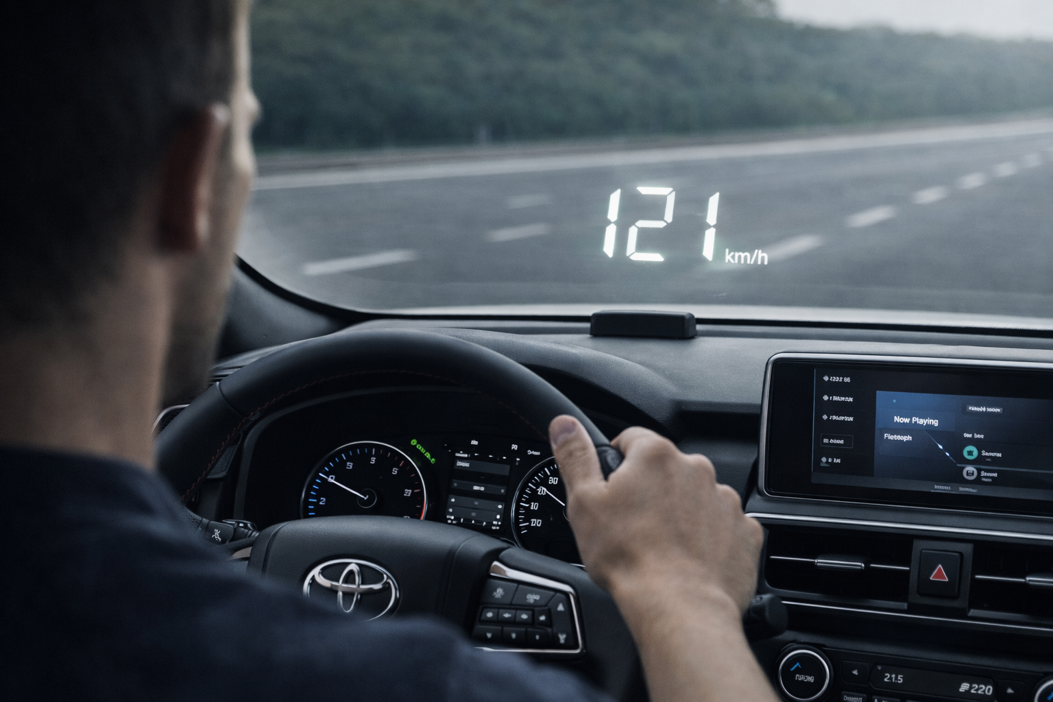 GPS Speed Display – Plug & Play Heads-Up Speedometer (km/h)